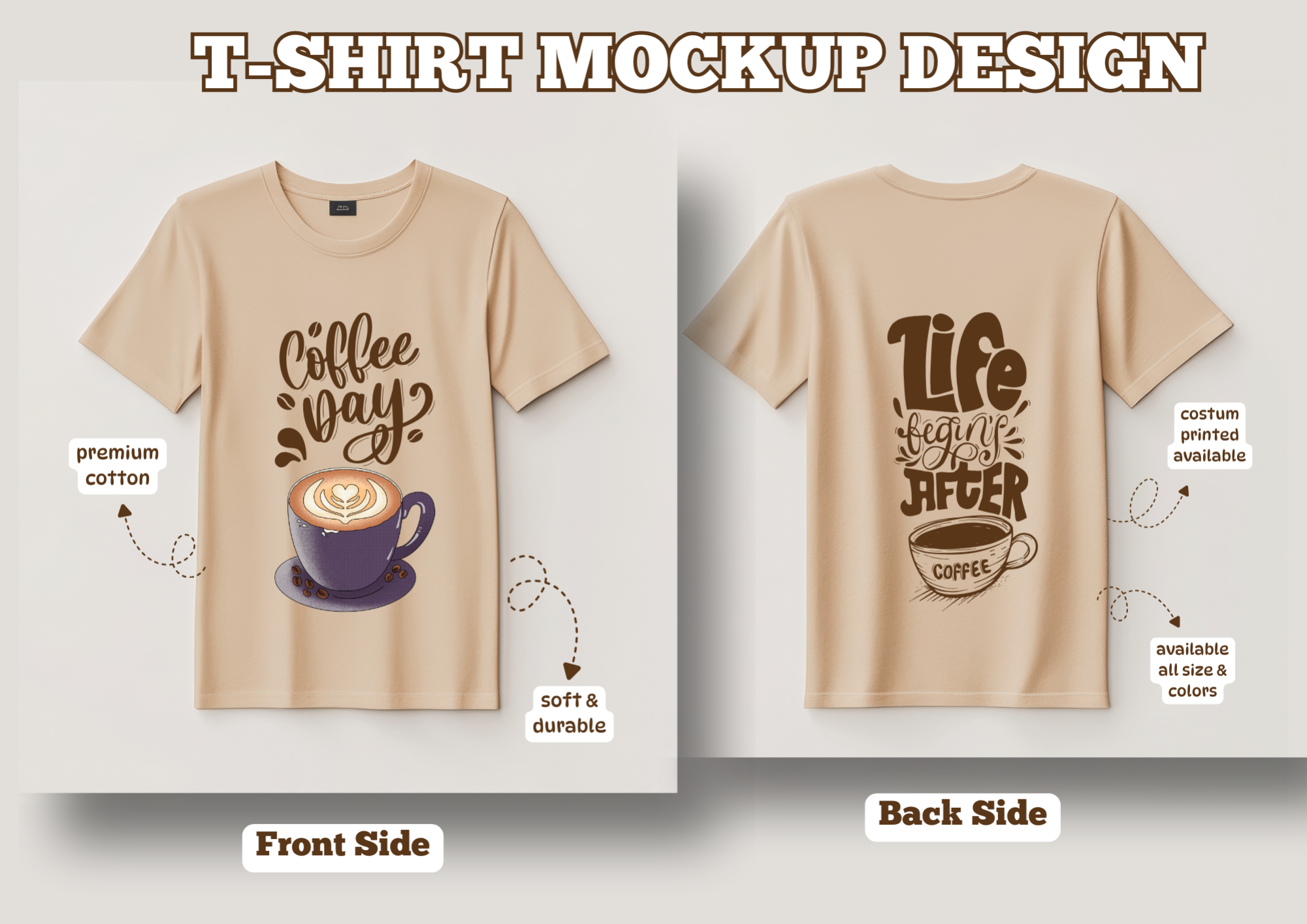 Coffee T-Shirt Mockup Design